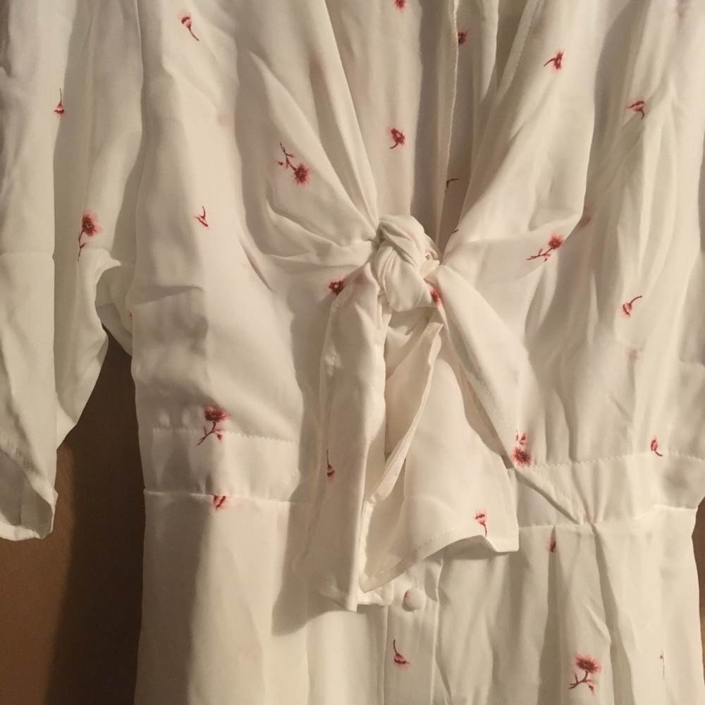 Floral Tie Front Dress - Picture 7 of 8